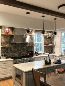 modern kitchen with kitchen island